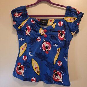 Collectif Delores Blue Pool Top L